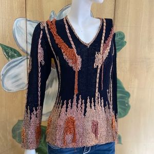 Sani Rubenstein Limited edition vintage 1970’s silk sweater top made in England